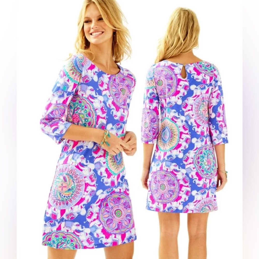 Lilly Pulitzer Bay Dress, Size S, in Multi Play That Trunky Music